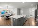 A spacious kitchen with stainless steel appliances and a central island perfect for entertaining guests at 122 Yorkshire Dr, Moncks Corner, SC 29461