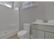 Small bathroom with tiled floors, a shower stall, vanity and toilet at 128 Cantona Dr, Summerville, SC 29483