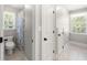 Bathroom featuring shower and tile floors at 1367 N Edgewater Dr, Charleston, SC 29407