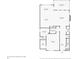 First floor plan featuring a kitchen, living room, dining room, two bathrooms, one bedroom, and an enclosed patio at 1391 Crane Creek Dr, Mount Pleasant, SC 29466