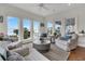 Relaxing living area with chairs and stunning ocean views from multiple windows at 1702 Palmetto Blvd, Edisto Island, SC 29438