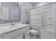 This bathroom has a tub and shower combination at 181 Ashworth Dr, Summerville, SC 29486