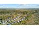 An aerial shot of a neighborhood with homes and trees, nestled near marshlands and expansive forest at 1844 Hubbell Dr, Mount Pleasant, SC 29466