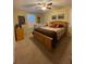 Bedroom featuring a ceiling fan, a comfortable bed, and windows with plantation shutters at 202 Woodland Dr, Summerville, SC 29485