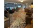 Spacious living room with hardwood floors, bright rug, and comfortable furniture at 202 Woodland Dr, Summerville, SC 29485