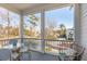 Inviting screened-in porch with comfortable seating and a view of the surrounding neighborhood at 307 Shoals Dr, Mount Pleasant, SC 29464