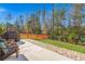 Relax on the patio with comfortable seating and a beautiful view of the backyard at 311 Weston Hall Dr, Summerville, SC 29483