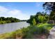 Scenic view of the Village Pond surrounded by lush trees and greenery on a sunny day at 311 Weston Hall Dr, Summerville, SC 29483