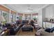 Spacious living room boasting water views, a large sectional sofa, and built-in cabinets for a cozy yet elegant feel at 3121 Marshgate Dr, Johns Island, SC 29455