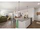 Open-concept kitchen with granite countertops, modern appliances, and a seamless flow to the living area at 315 Black Birch Dr, Summerville, SC 29486