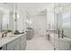Luxury bathroom showcasing a double vanity, soaking tub, separate shower, and elegant design at 3858 Sawyers Island Dr, Mount Pleasant, SC 29466