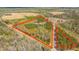 Aerial view of the property highlighting its boundaries, nestled within a lush, wooded landscape at 508 Horse Trail Rd, Saint George, SC 29477