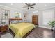 Cozy bedroom with hardwood floors and traditional decor at 508 Horse Trail Rd, Saint George, SC 29477