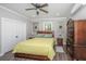 Bedroom with wooden accents, white trim, and plenty of natural light at 508 Horse Trail Rd, Saint George, SC 29477
