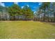 Expansive property with a manicured lawn, tall pine trees, and an outbuilding, showcasing serene countryside living at 508 Horse Trail Rd, Saint George, SC 29477