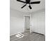 Bedroom features modern ceiling fan, wood-look flooring, and a closet at 5314 Albert St, North Charleston, SC 29418