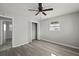 Bedroom featuring gray wood flooring, light walls, and a closet at 5314 Albert St, North Charleston, SC 29418