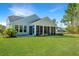Well maintained backyard with screened in porch and mature landscaping at 566 Four Seasons Blvd, Summerville, SC 29486
