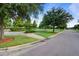 Well-maintained street view with mature trees and landscaping enhancing the neighborhood's curb appeal at 804 Buckler St, Summerville, SC 29486