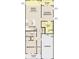 Detailed floor plan of home, illustrating the layout of rooms, including Gathering room, kitchen, and bedrooms at 930 Dusk Dr, Summerville, SC 29486
