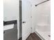 Bright bathroom featuring a new shower and vanity space with black hardware accents at 103 Rosa Gray Ln, Goose Creek, SC 29445