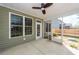 Cozy screened porch with a ceiling fan and views of the backyard at 103 Rosa Gray Ln, Goose Creek, SC 29445