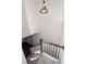 Aerial view of the carpeted staircase with a dark wood handrail at 103 Rosa Gray Ln, Goose Creek, SC 29445