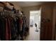 Bedroom closet with a view to the bedroom, clothes and dresser at 111 Spanish Oak Ln, Ladson, SC 29456