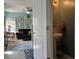 Charming powder room featuring a pedestal sink and decorative wall accents, next to living room at 111 Spanish Oak Ln, Ladson, SC 29456