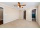 Comfortable bedroom with ceiling fan, nearby walk-in closet and bathroom, offering convenience at 1124 Clearspring Dr, Charleston, SC 29412