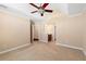 This bedroom features carpeted floors and neutral paint with a view of the entryway to the bathroom at 1124 Clearspring Dr, Charleston, SC 29412