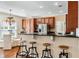 A gourmet eat-in kitchen complete with wine rack and counter seating at 1124 Clearspring Dr, Charleston, SC 29412