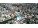 Aerial view of a community showcasing a pool, tennis courts and beautiful greenery around the homes at 1213 Waterfront Dr, Mount Pleasant, SC 29464
