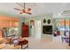 Large living area includes a fireplace, neutral walls, and comfortable seating at 1213 Waterfront Dr, Mount Pleasant, SC 29464