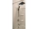 Modern shower featuring sleek fixtures, including a rainfall showerhead and convenient built-in shelving at 1510 Cecile St, Mount Pleasant, SC 29464
