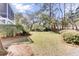 Spacious backyard featuring lush green grass and mature trees near the edge of the yard at 1626 Bull Creek Ln, Charleston, SC 29414