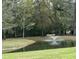 Scenic pond with a fountain, surrounded by trees and well-maintained greenery at 203 Arbor Oaks Dr, Summerville, SC 29485