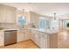 Modern kitchen with white cabinetry, quartz countertops, and stainless steel appliances at 2072 Middleburg Ln, Mount Pleasant, SC 29464