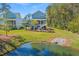Beautiful backyard featuring a pond view and a fire pit at 2322 Dorado Ct, Johns Island, SC 29455