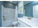 Bright bathroom featuring a shower and tub combination and a single sink vanity at 2322 Dorado Ct, Johns Island, SC 29455