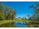 Scenic view of the pond surrounded by trees and neighborhood homes on a sunny day at 2322 Dorado Ct, Johns Island, SC 29455