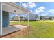 Covered back patio, with a concrete floor, offers a relaxing outdoor space at 234 Silk Oak Dr, Moncks Corner, SC 29461