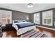Spacious main bedroom features hardwood floors, neutral paint, and two bright windows at 2353 Eagle Creek Dr, Charleston, SC 29414