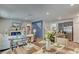 Beautiful dining area with seating for six adjoins an open concept kitchen and a living area at 243 N Light Way, Summerville, SC 29486