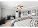 Bedroom showcasing decor, ceiling fan, seating, and a closet with neutral walls at 3020 Plumier Pl, Charleston, SC 29414