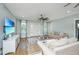 Comfortable living room featuring stylish furnishings, a ceiling fan, and an open floor plan at 3419 Myrtle St, Edisto Island, SC 29438