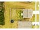 Aerial view of a property showcasing its expansive fenced backyard and overall lot layout, surrounded by neighboring houses at 436 Cedarview Rd, Summerville, SC 29486