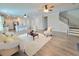 The living room features modern hardwood floors, neutral colors and an open concept layout at 609 Sienna Way, Summerville, SC 29486