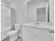 Clean bathroom with a shower, toilet and sink at 85 Arrowwood Way, Summerville, SC 29485
