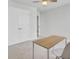 Bright bedroom featuring a ceiling fan, closet, desk and carpeted floor at 85 Arrowwood Way, Summerville, SC 29485